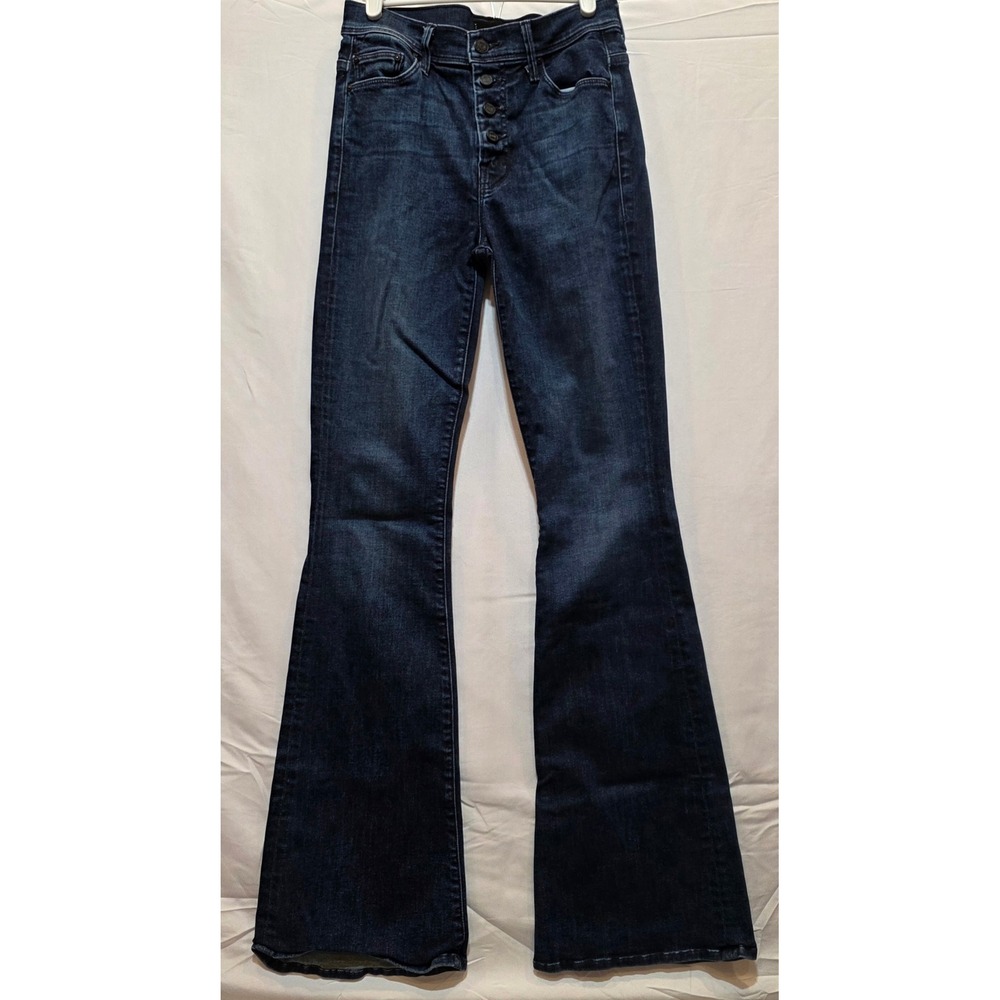 Mother The Pixie Cruiser Twilight Magic High Rise Flare Jeans Dark Wash 25